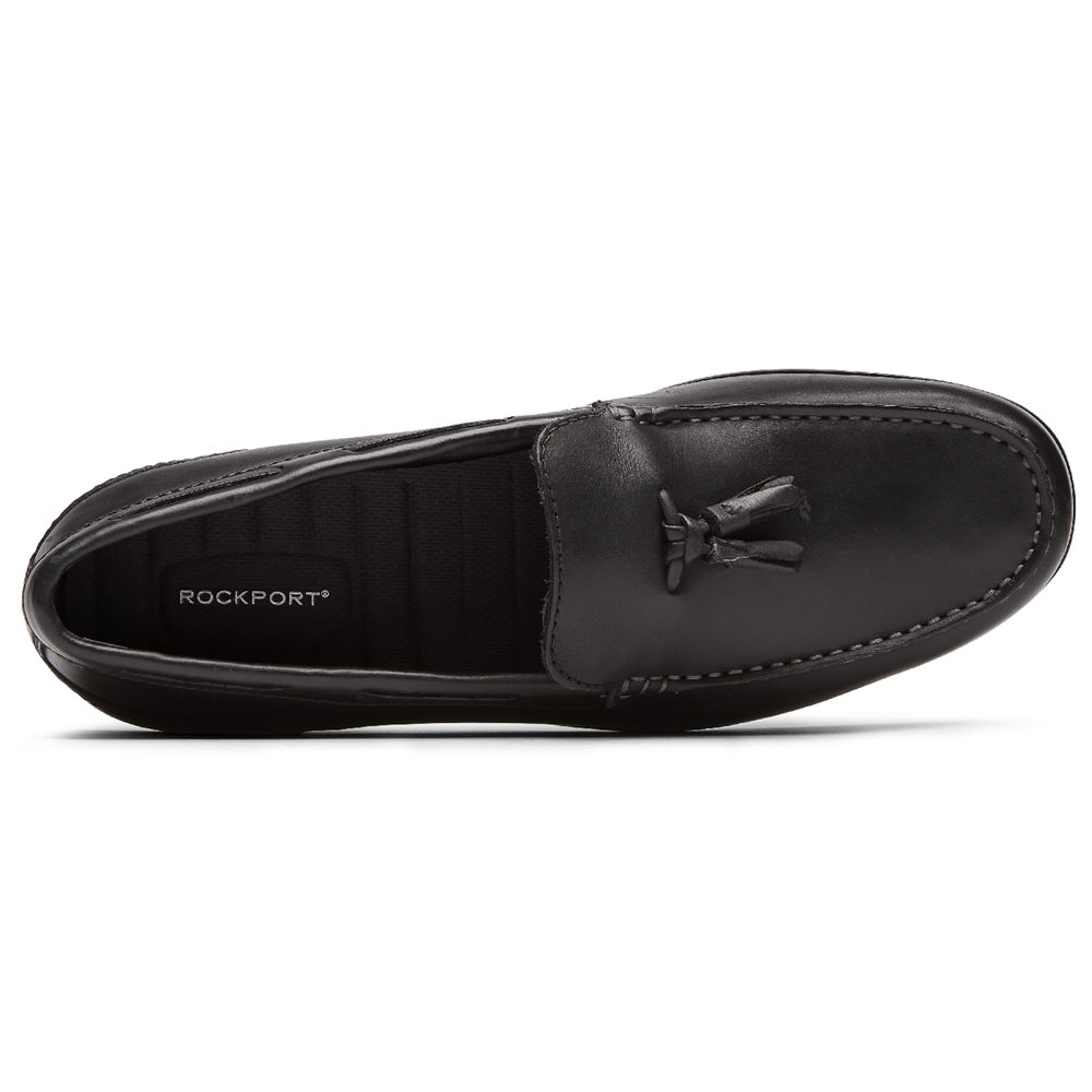 Rockport Mens Loafers Black - Malcom Tassel - UK 317-LDFIOY